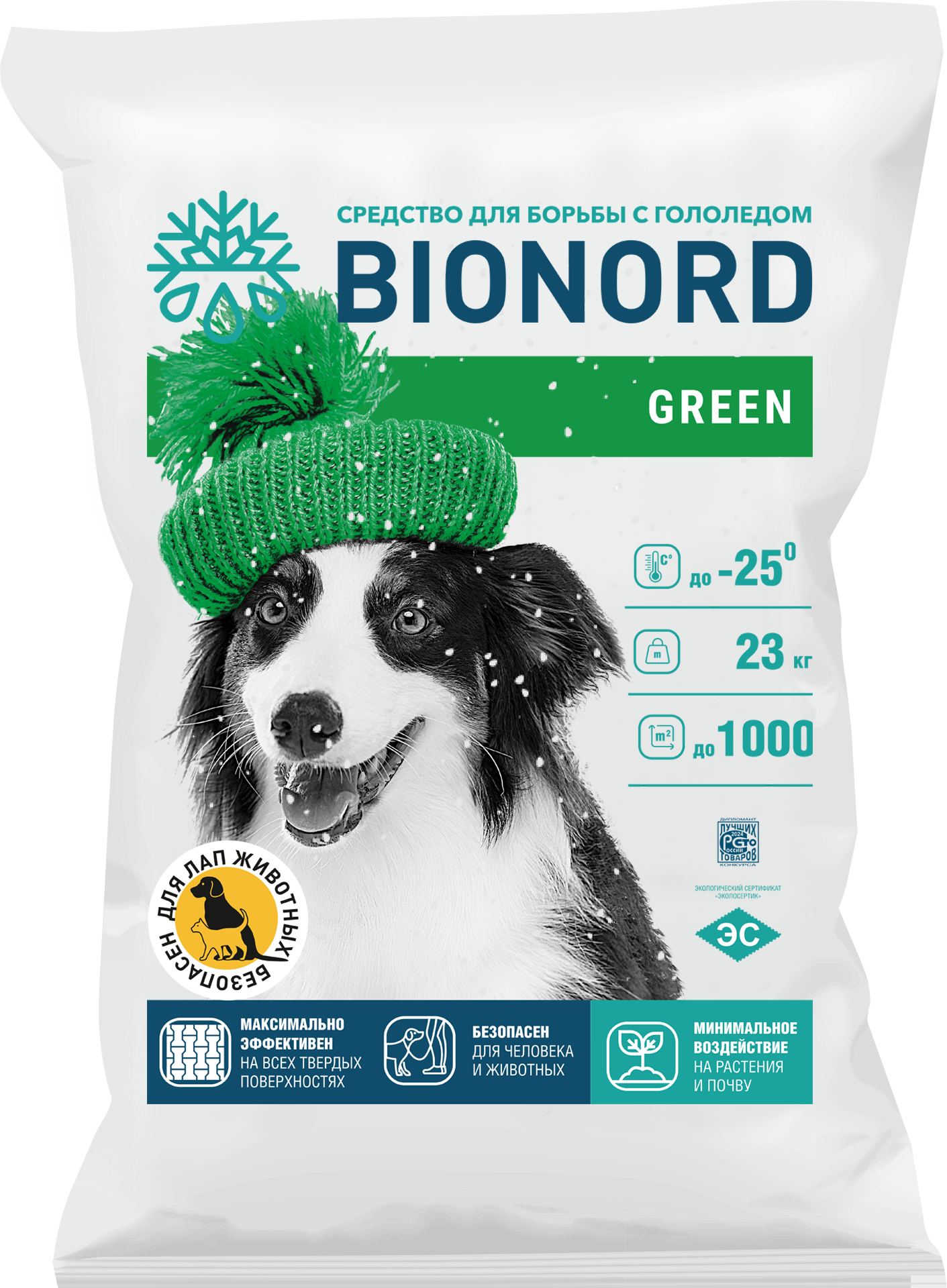 Противогололедный материал BIONORD GREEN (23 кг)